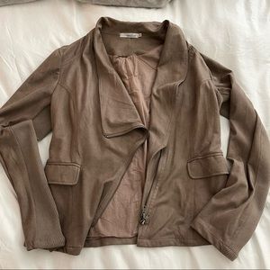 Miilla beige/dark tan fitted jacket size large